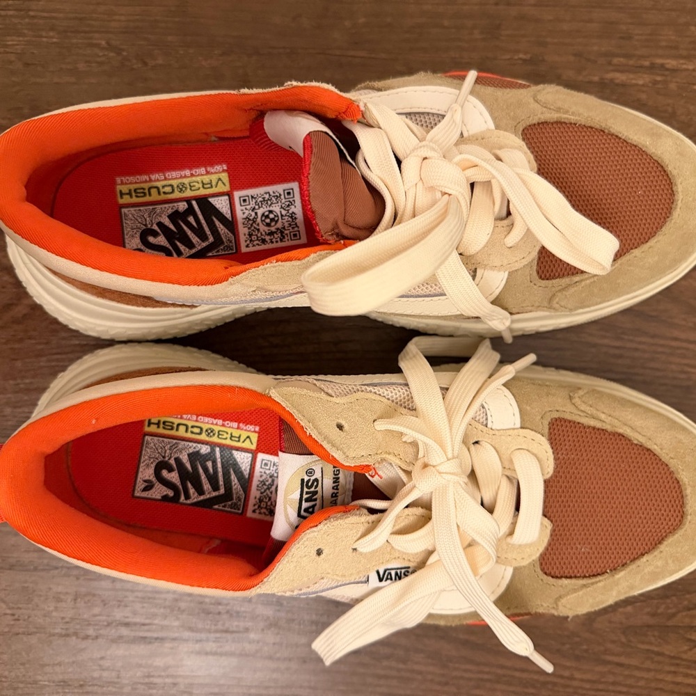 Vans Beige and Orange Sneakers - Picture 2 of 2